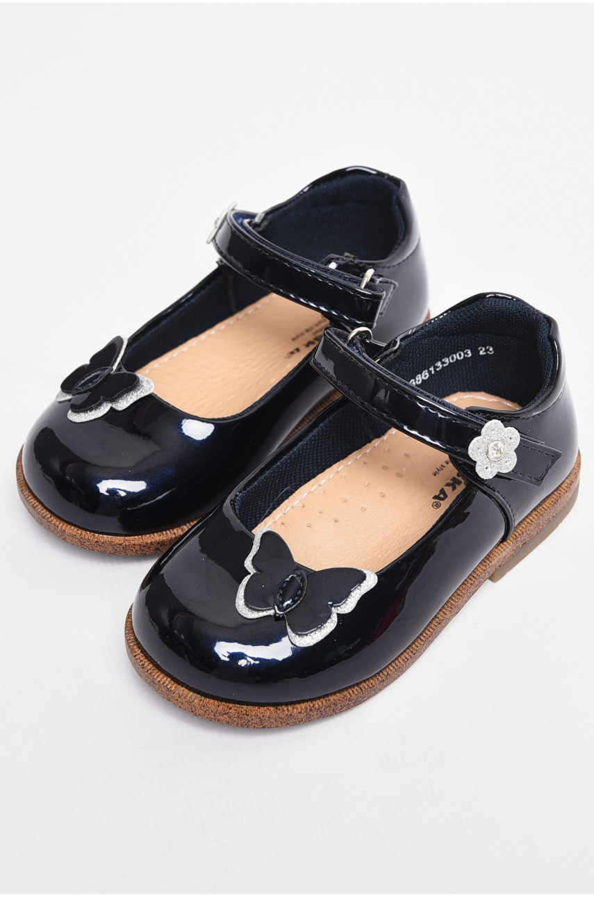 Туфли детские для девочки темно-синего цвета 330-03 176700