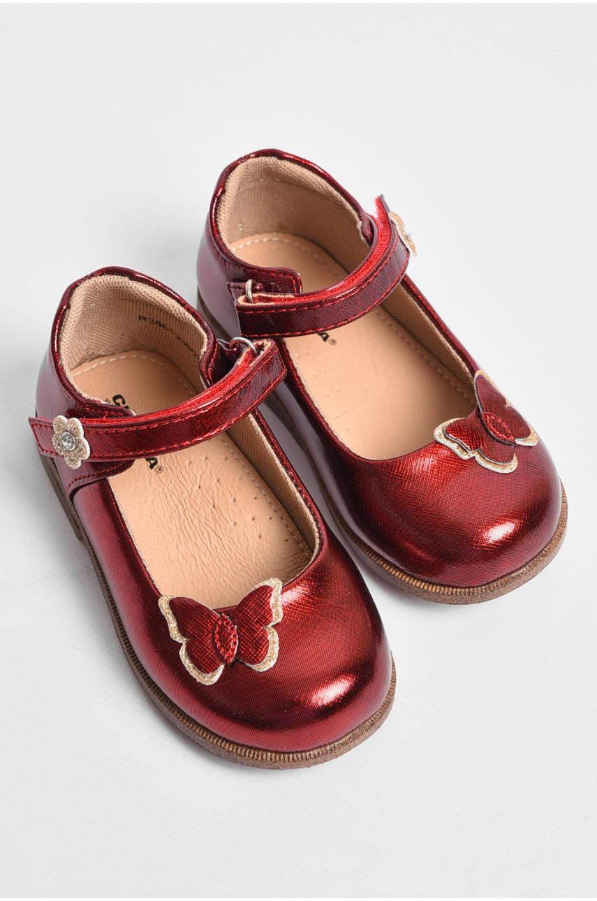 Туфли детские для девочки красного цвета 330-03 176702