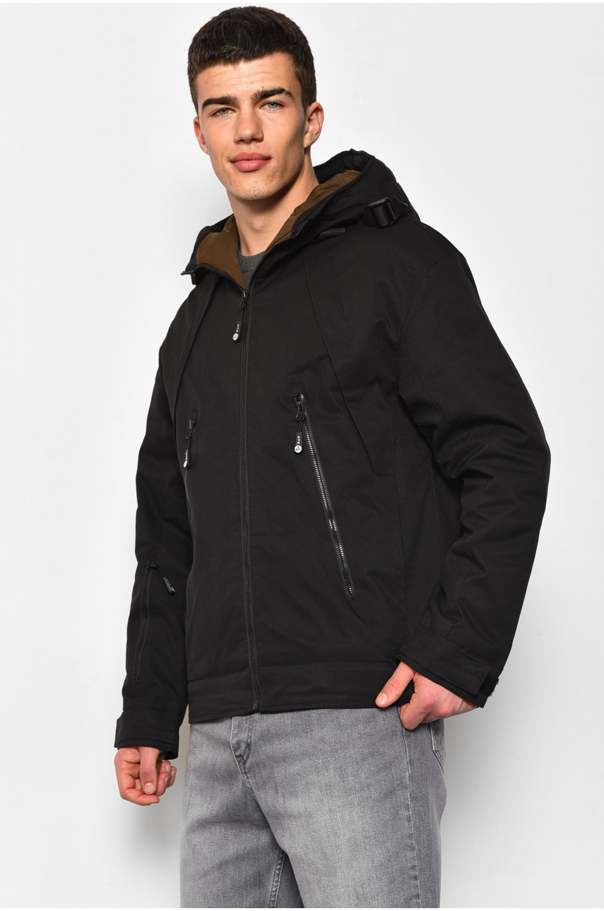 Куртка мужская демисезонная черного цвета 989 176731