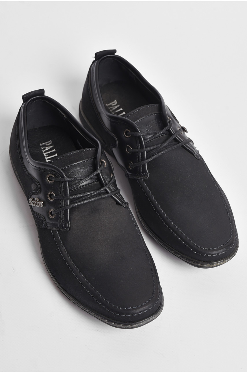 Туфлі підліткові для хлопчика чорного кольору Уцінка 176751