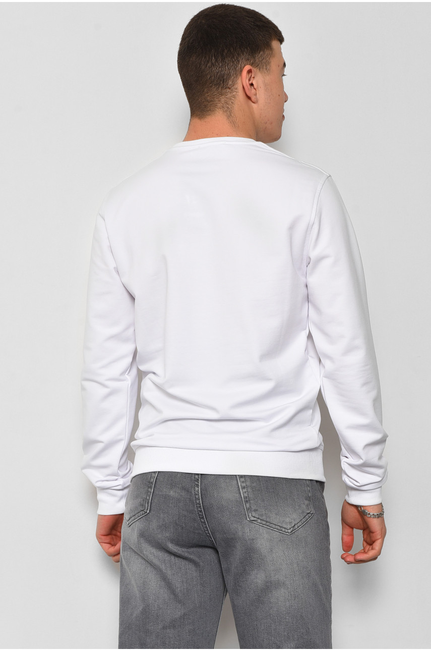 Свитшот мужской с надписью белого цвета 6018/ 176776 Свитшот мужской с надписью белого цвета 6018/ 176776