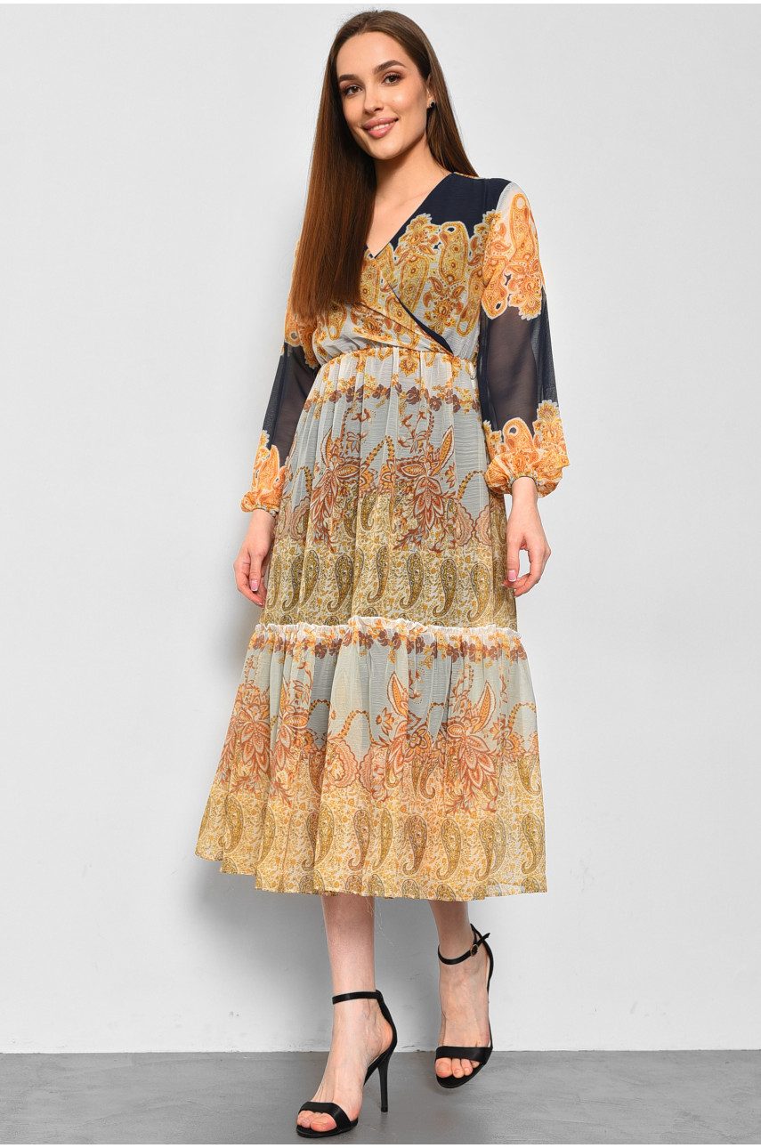 Платье женское шифоновое желтого цвета 2012 176816