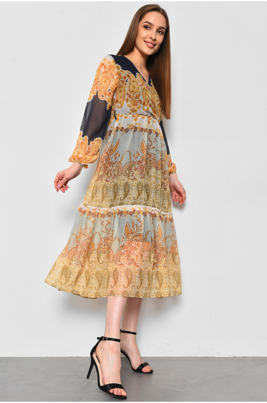 Платье женское шифоновое желтого цвета 2012 176816