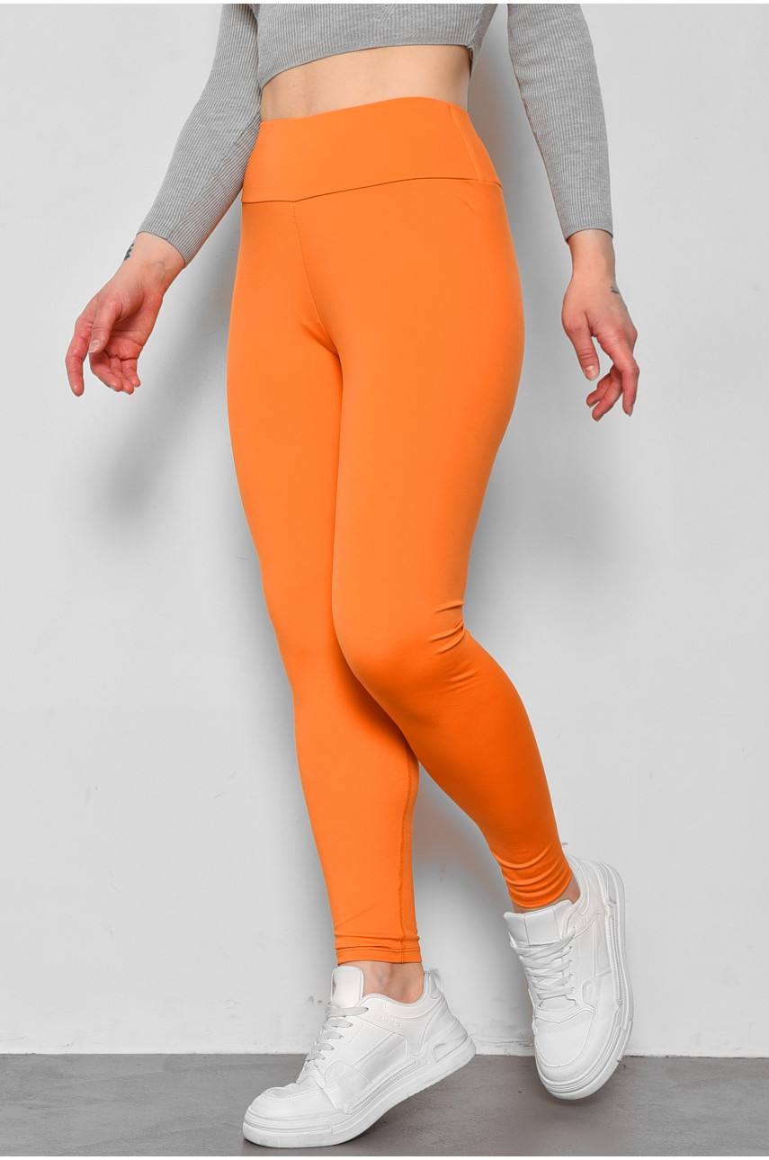 Лосины женские push-up оранжевого цвета 176817