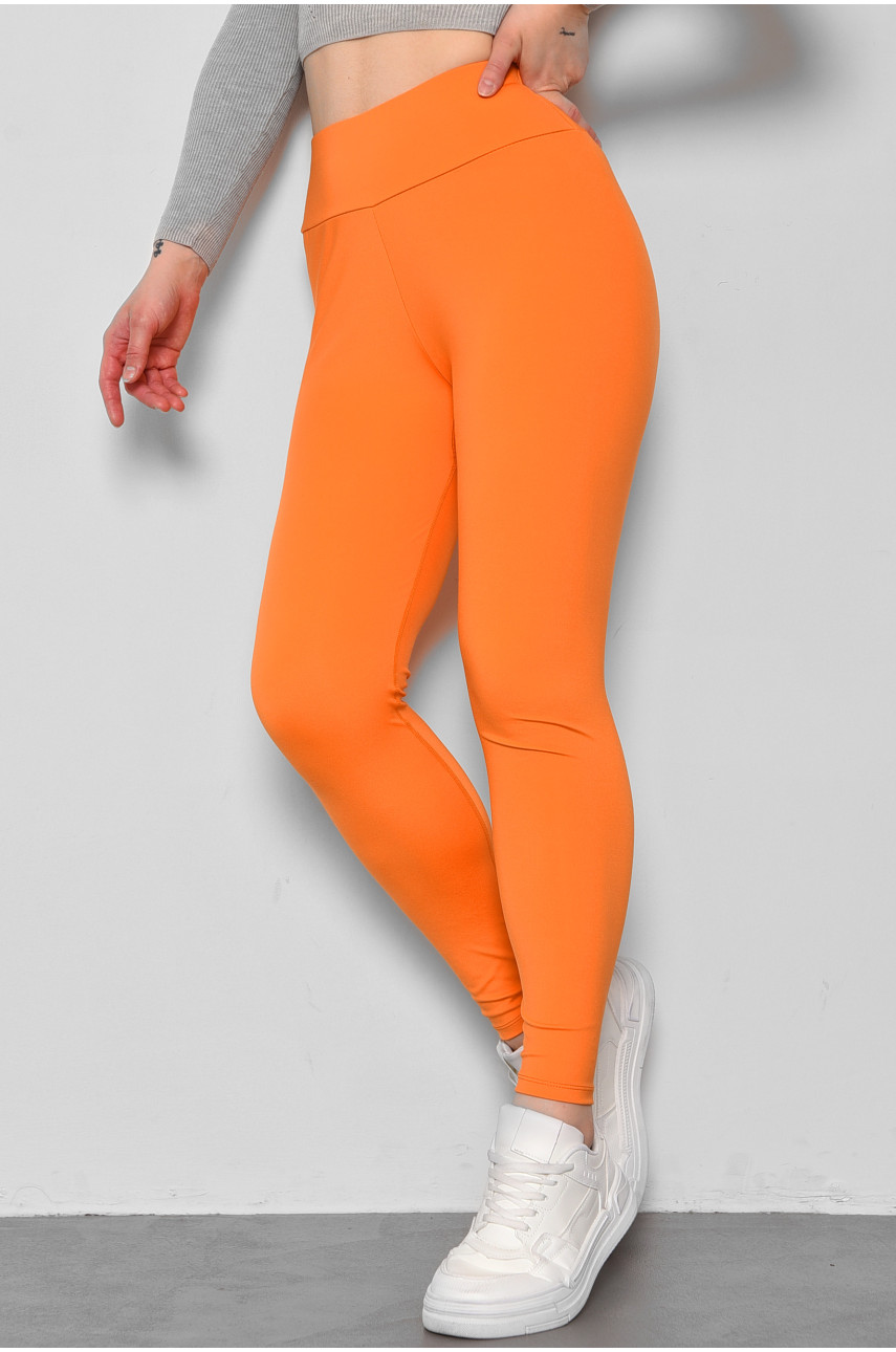 Лосины женские push-up оранжевого цвета 176817