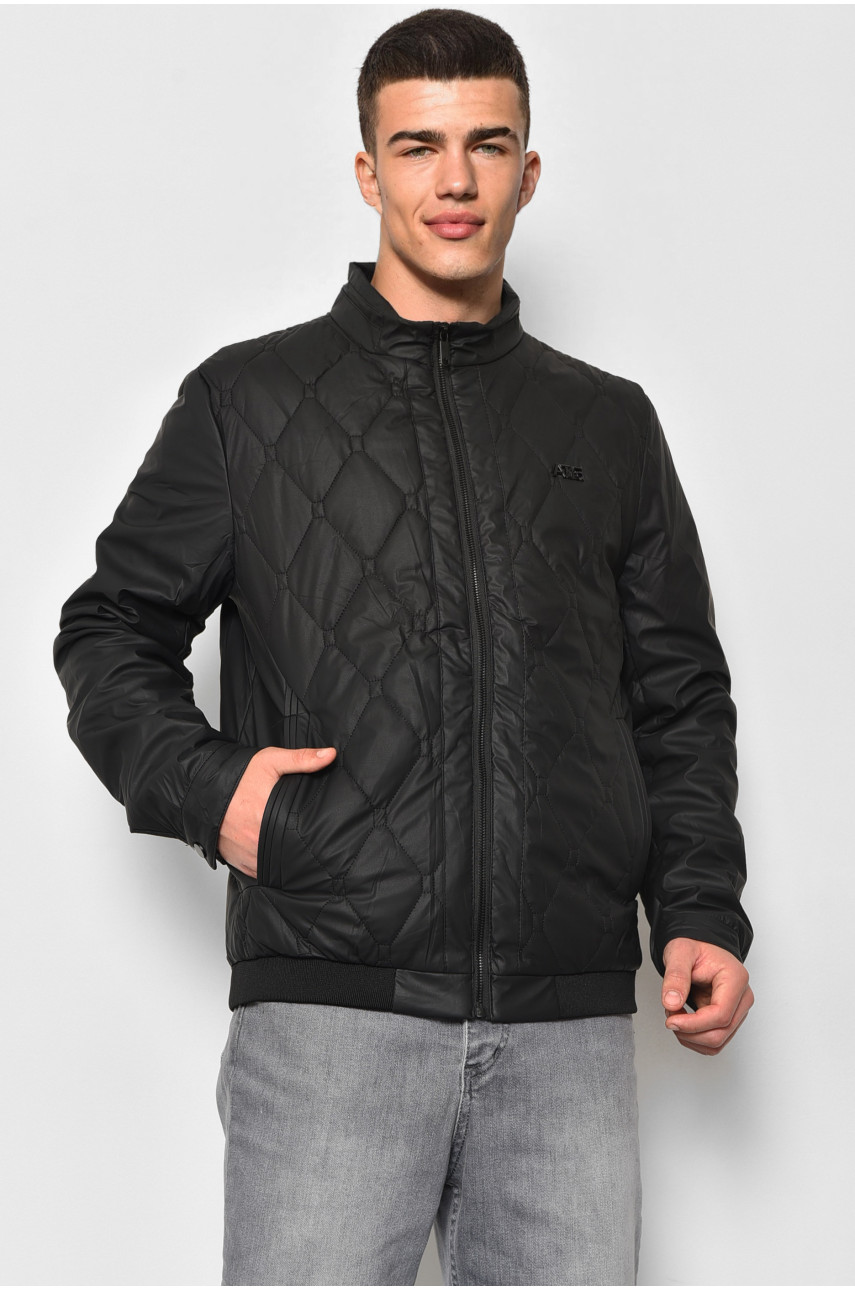 Куртка мужская демисезонная черного цвета 808 176827
