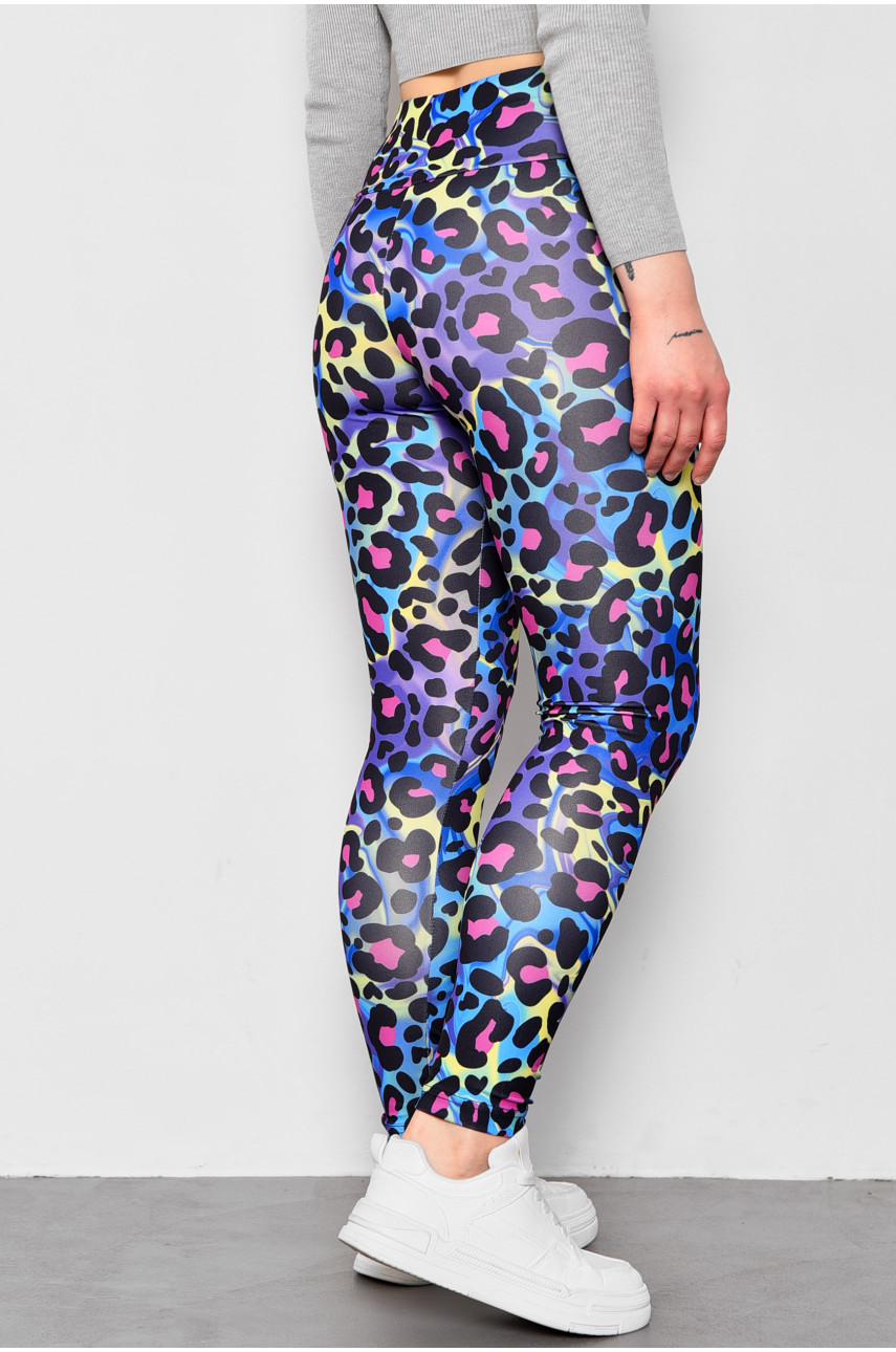 Лосины женские синего цвета с принтом 100 176837 Лосины женские синего цвета с принтом 100 176837