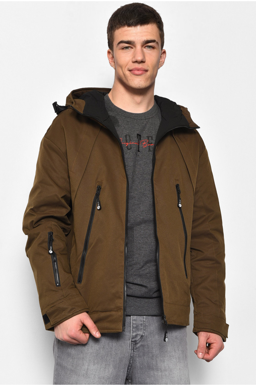 Куртка мужская демисезонная коричневого цвета 989 176859