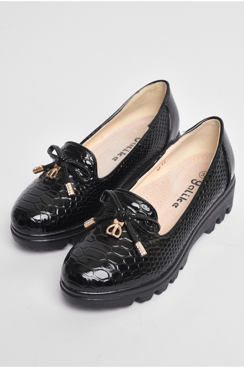 Туфлі дитячі для дівчинки чорного кольору 12 176922