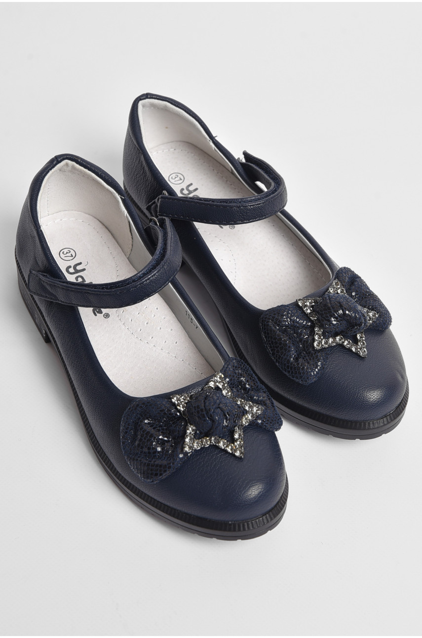 Туфлі дитячі для дівчинки синього кольору 115-7 176928