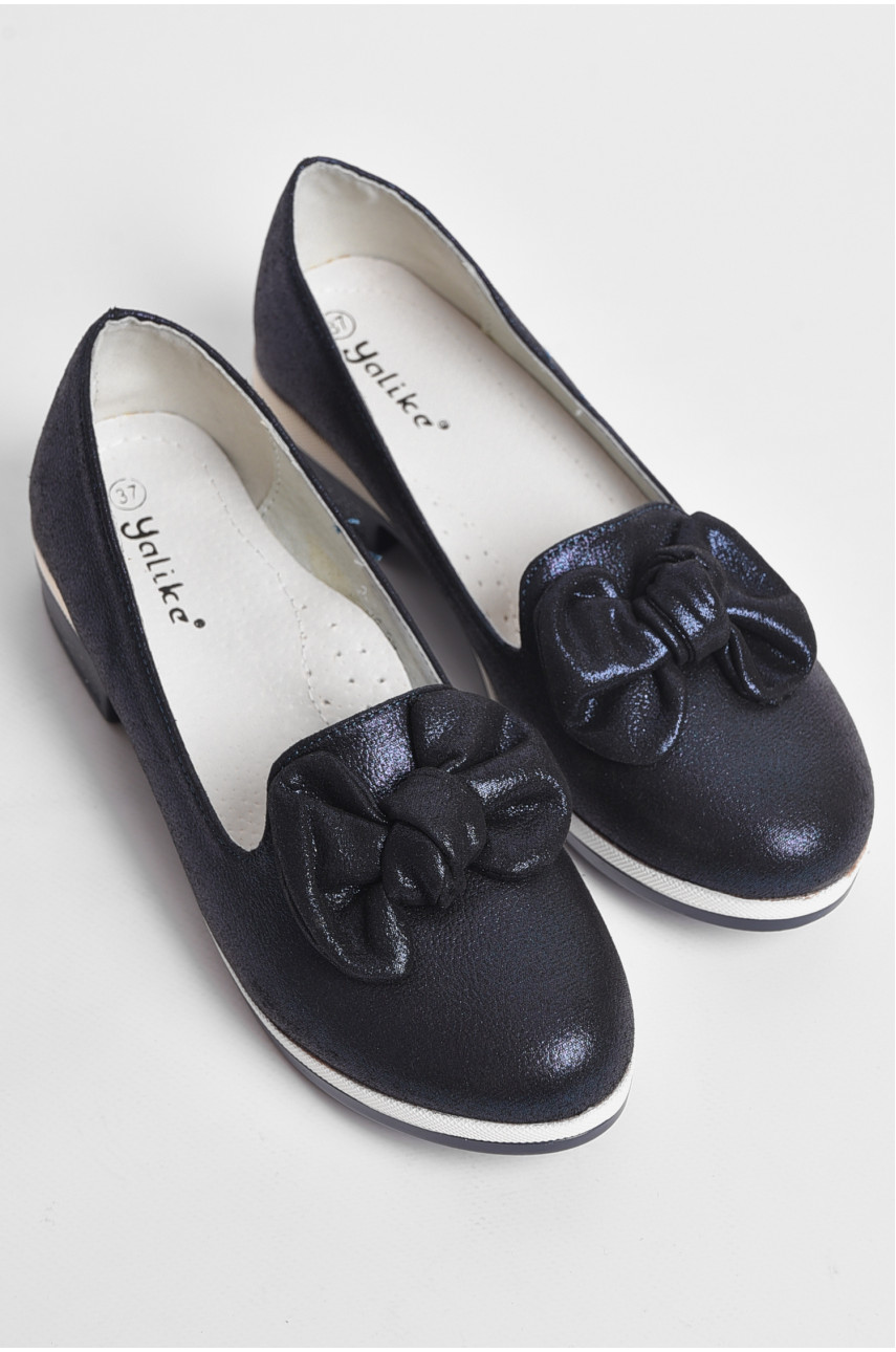 Туфлі дитячі для дівчинки темно-синього кольору 2-54 176930
