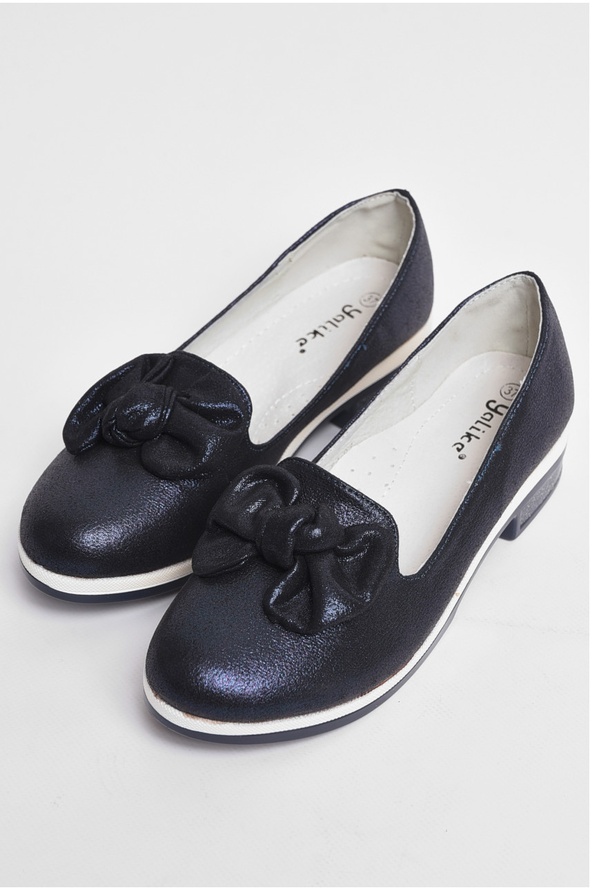 Туфлі дитячі для дівчинки темно-синього кольору 2-54 176930
