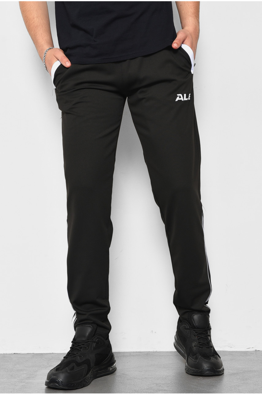 Спортивные штаны мужские черного цвета 7014 177081
