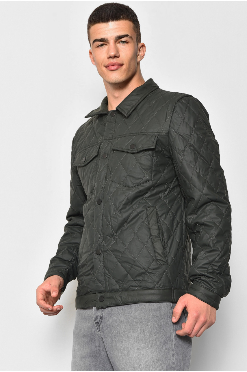 Куртка чоловiча демicезонна кольору хакі 809 177101
