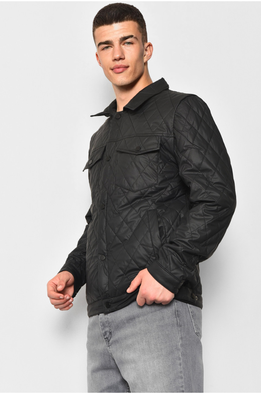 Куртка мужская демисезонная черного цвета 809 177102