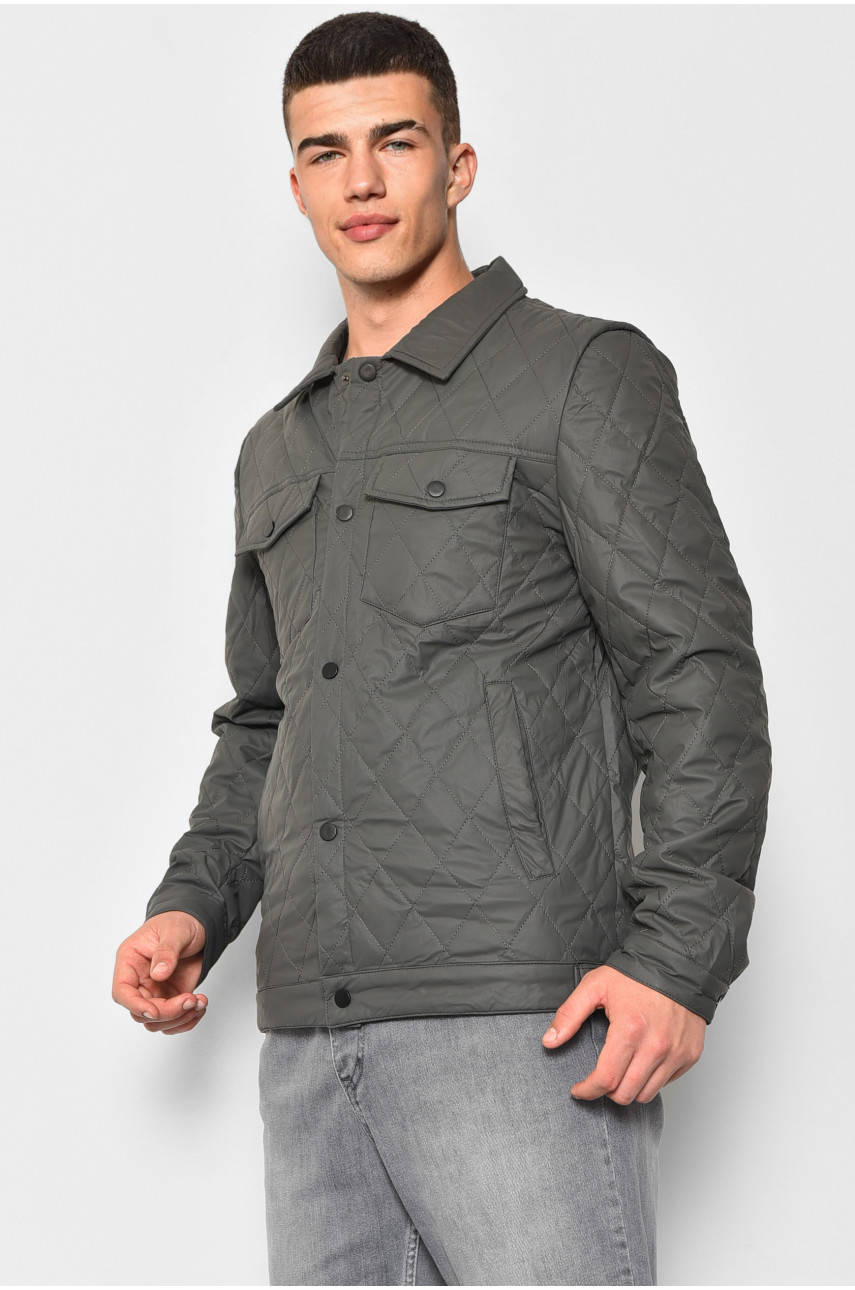 Куртка чоловiча демicезонна сірого кольору 809 177103