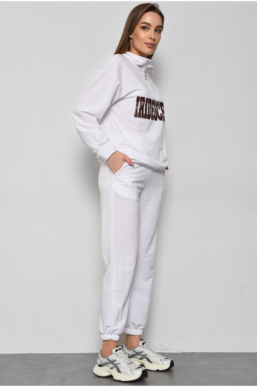 Спортивний костюм жіночий білого кольору 5461 177218