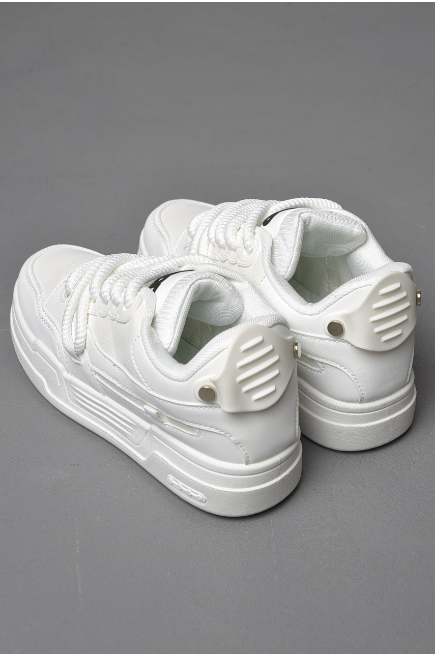 Кросівки чоловічі білого кольору на шнурівці 70-2 177273