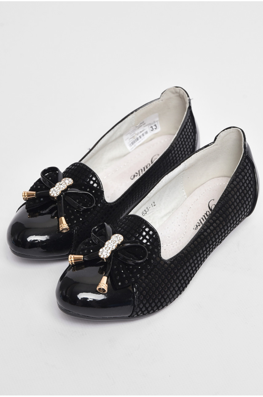 Туфлі дитячі для дівчинки чорного кольору 177307