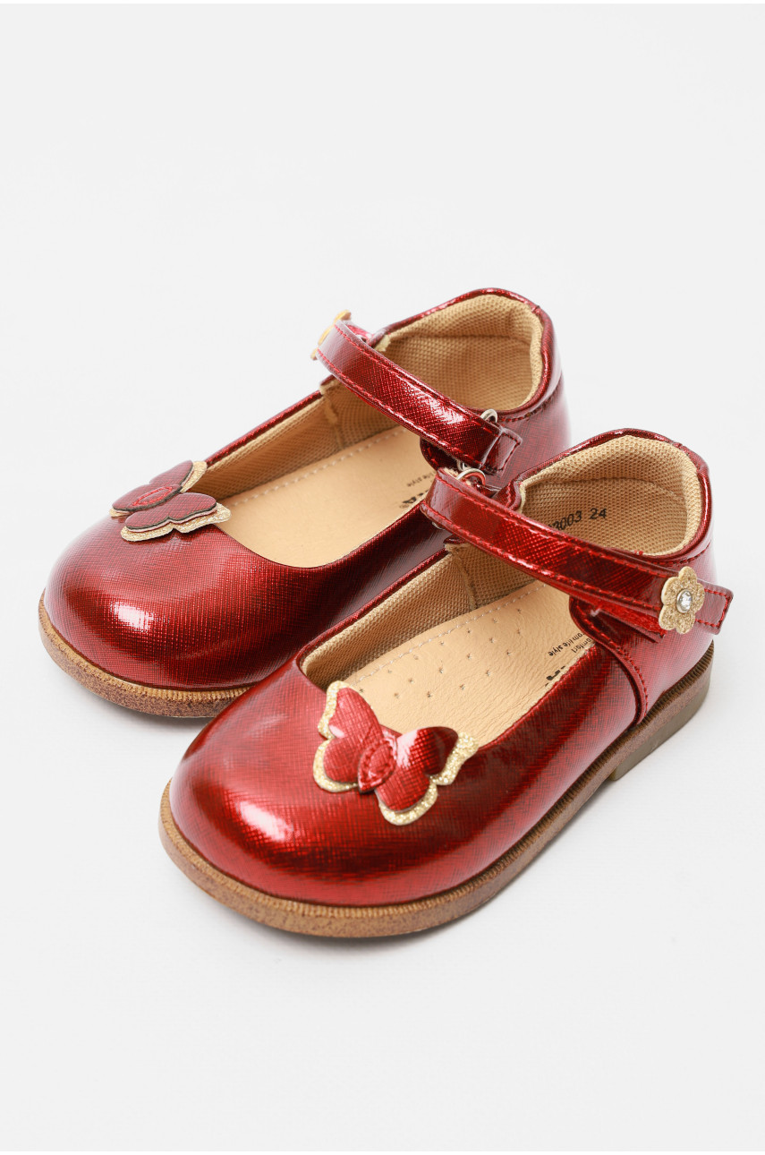 Туфли детские для девочки красного цвета 177311