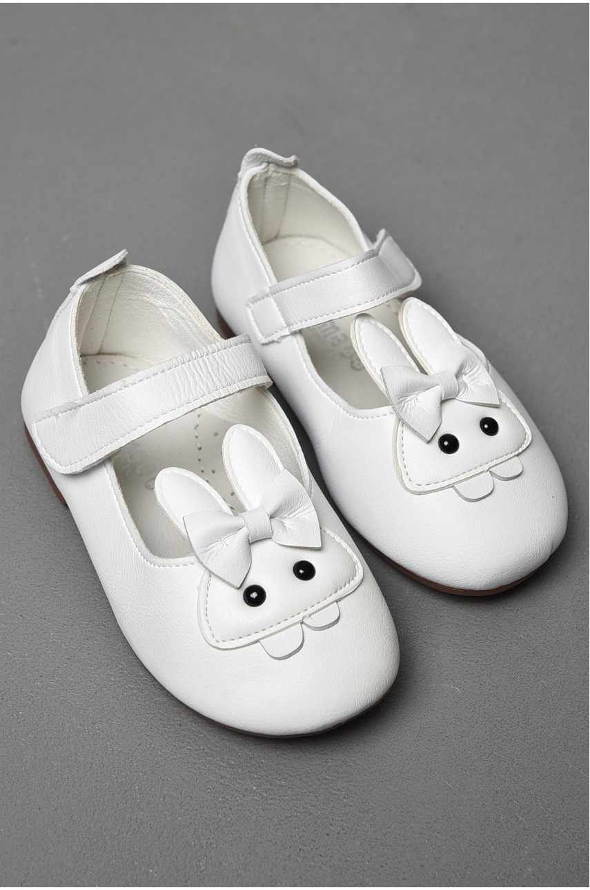 Туфлі дитячі для дівчинки білого кольору 177314