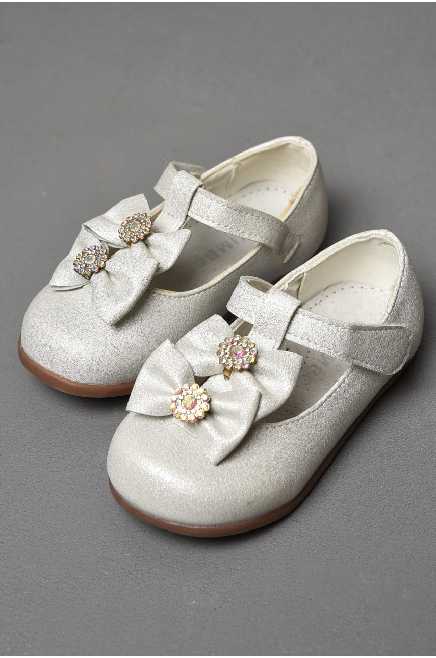 Туфлі дитячі для дівчинки білого кольору 177315