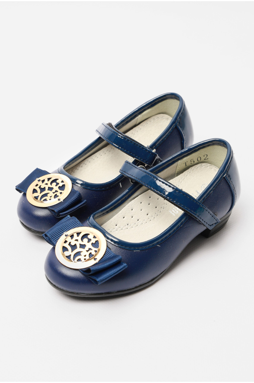 Туфли детские для девочки синего цвета 177317