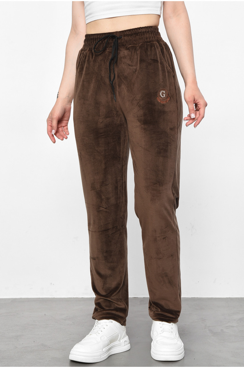 Штани жіночі коричневого кольору 722-2 177353