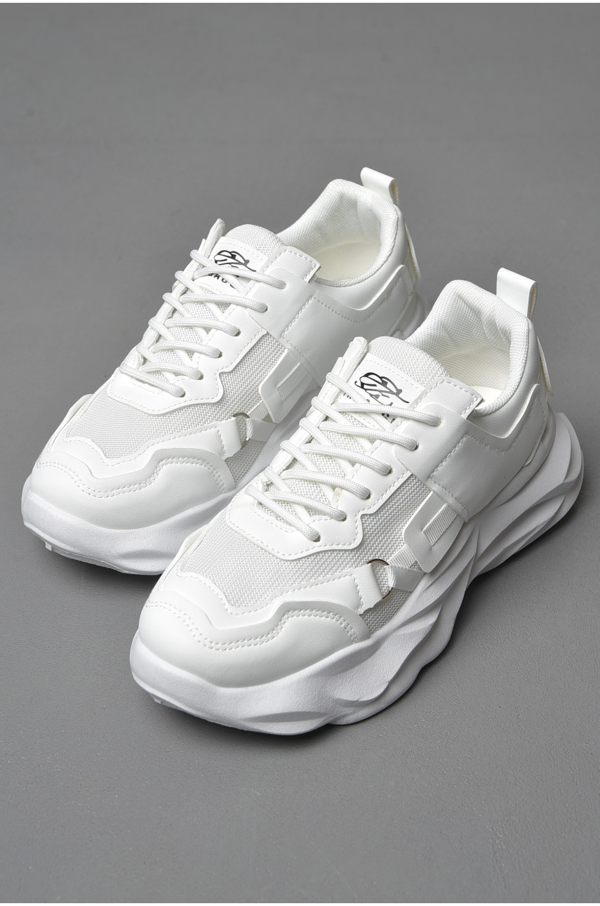 Кросівки чоловічі білого кольору на шнурівці 05-2 177368