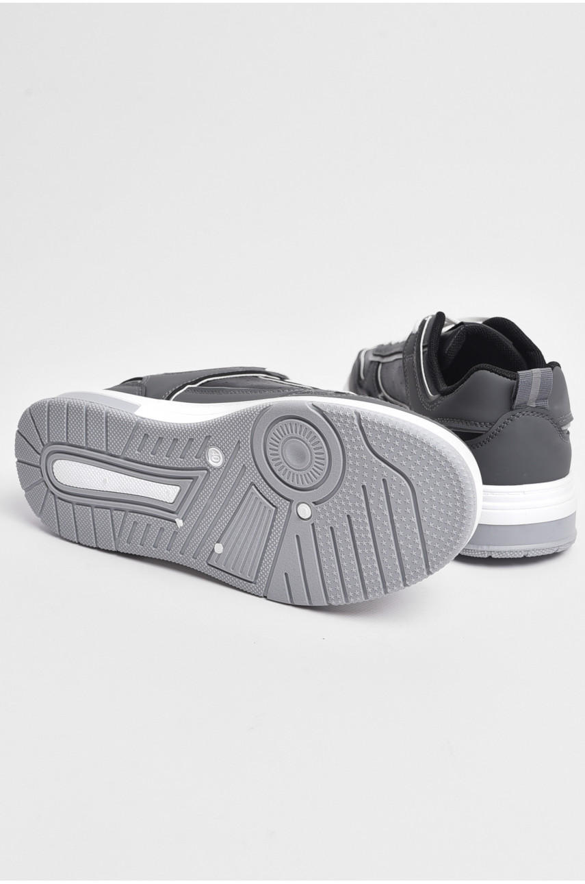 Кросівки чоловічі чорно-білого кольору на шнурівці 32-3 177381