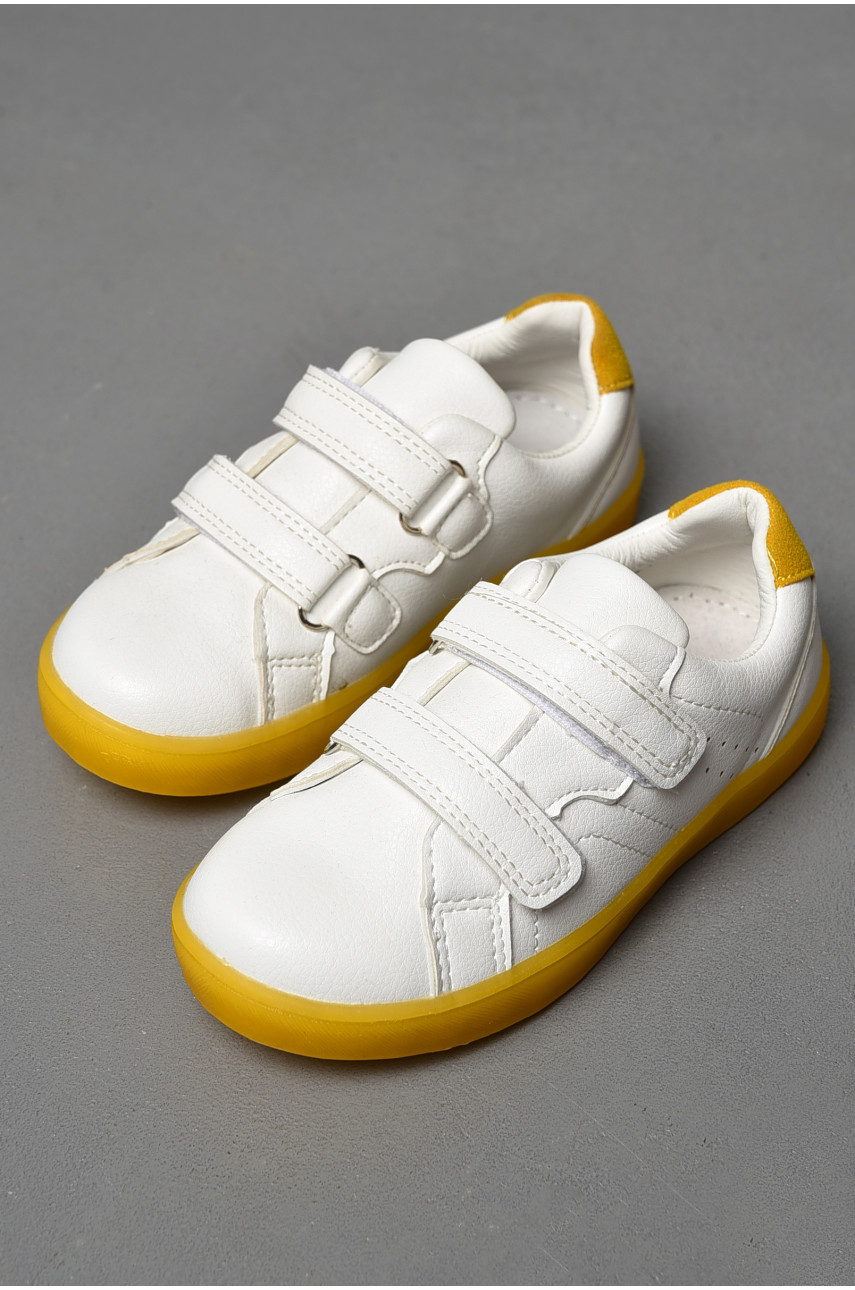 Кросівки для дівчинки жовто-білого кольору 177703