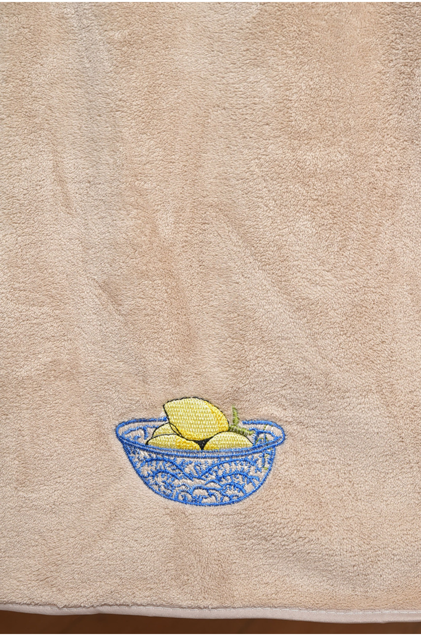 Полотенце кухонное микрофибра бежевого  цвета 113844 177719