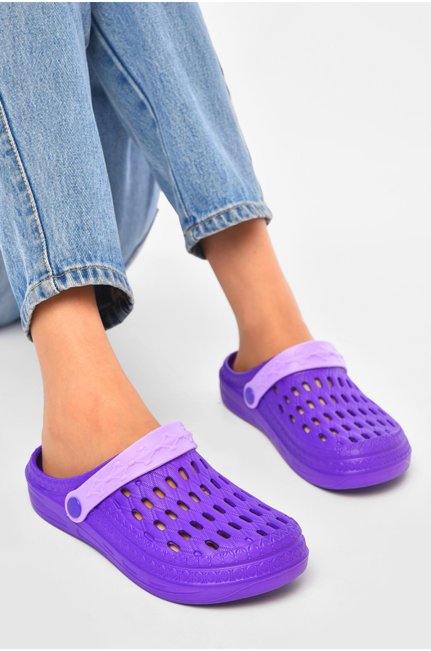 Кроксы женские сиреневого цвета ДС-62 177736