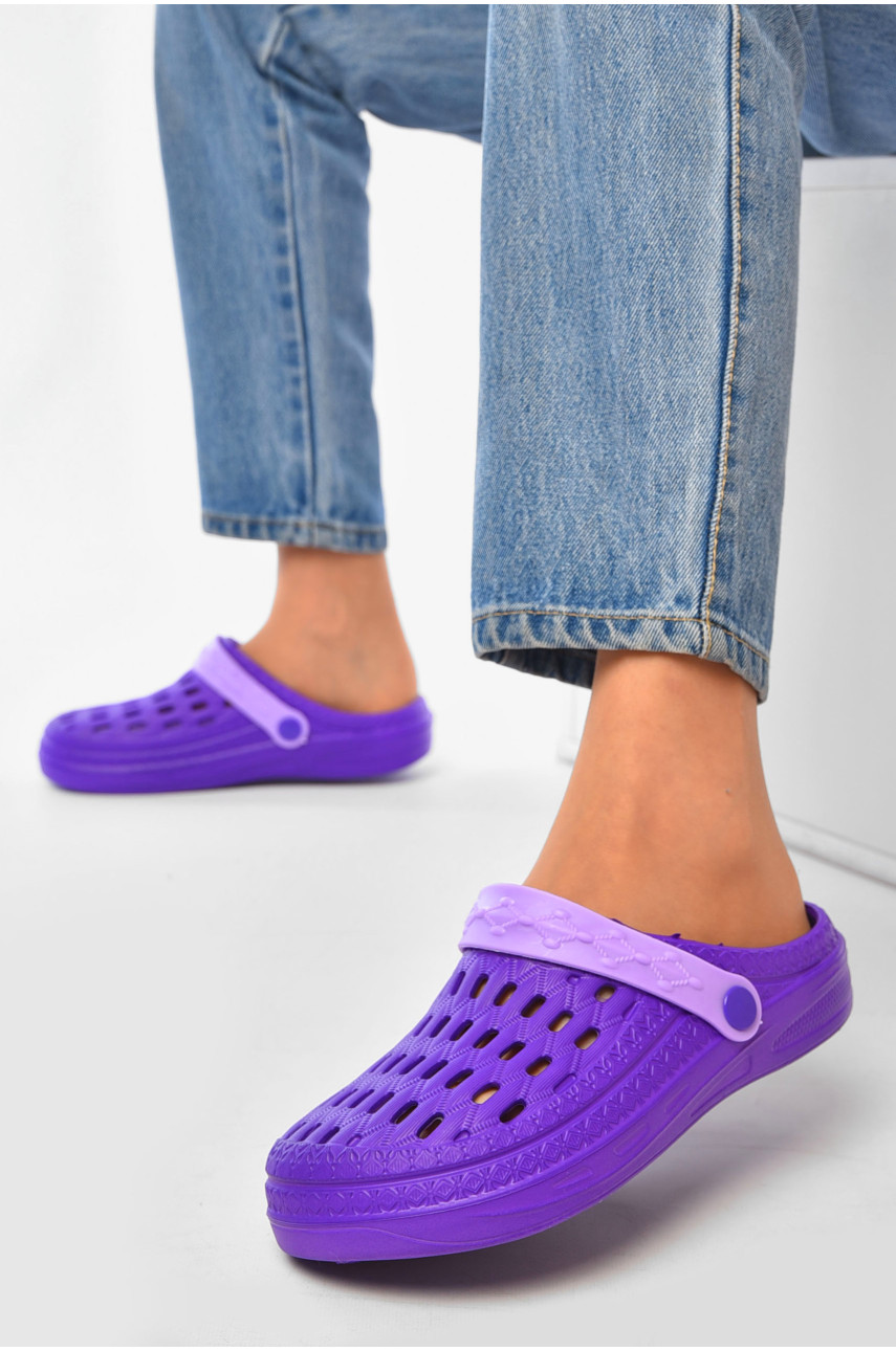 Кроксы женские сиреневого цвета ДС-62 177736