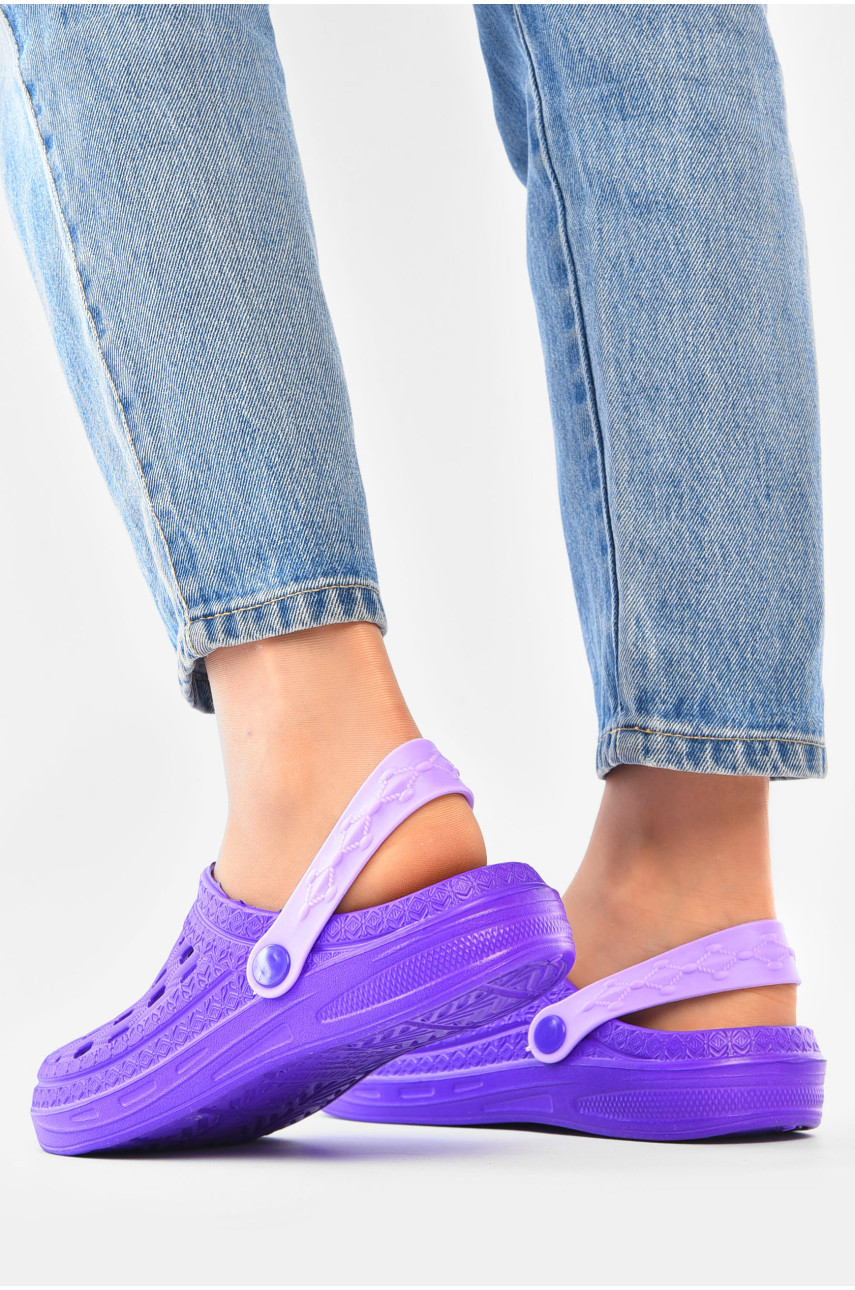 Кроксы женские сиреневого цвета ДС-62 177736