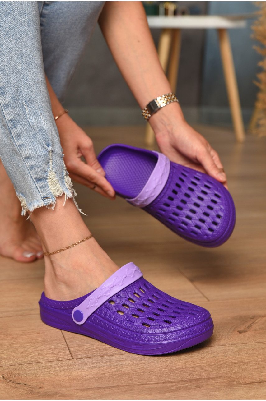 Кроксы женские фиолетового цвета ДС-62 177746