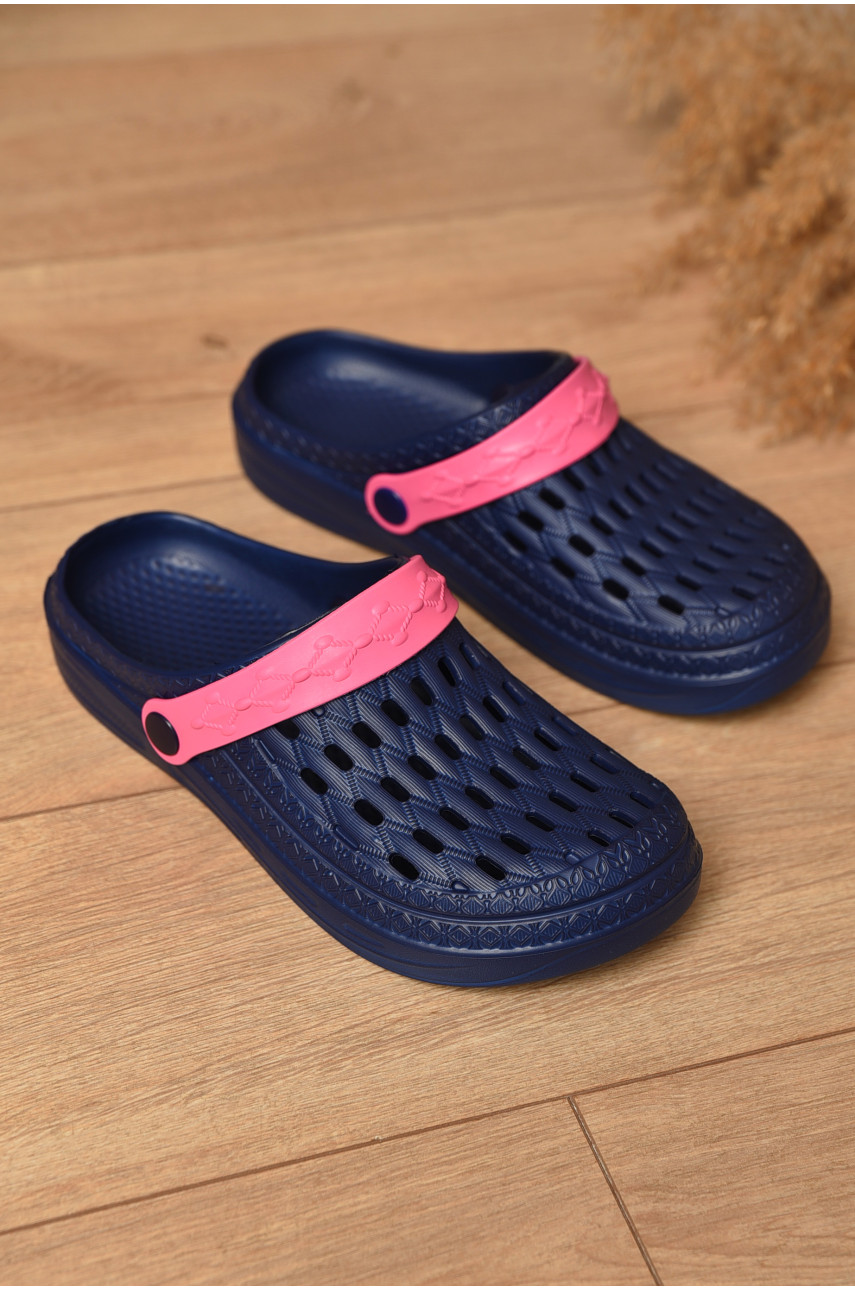 Кроксы женские темно-синего цвета ДС-62 177759