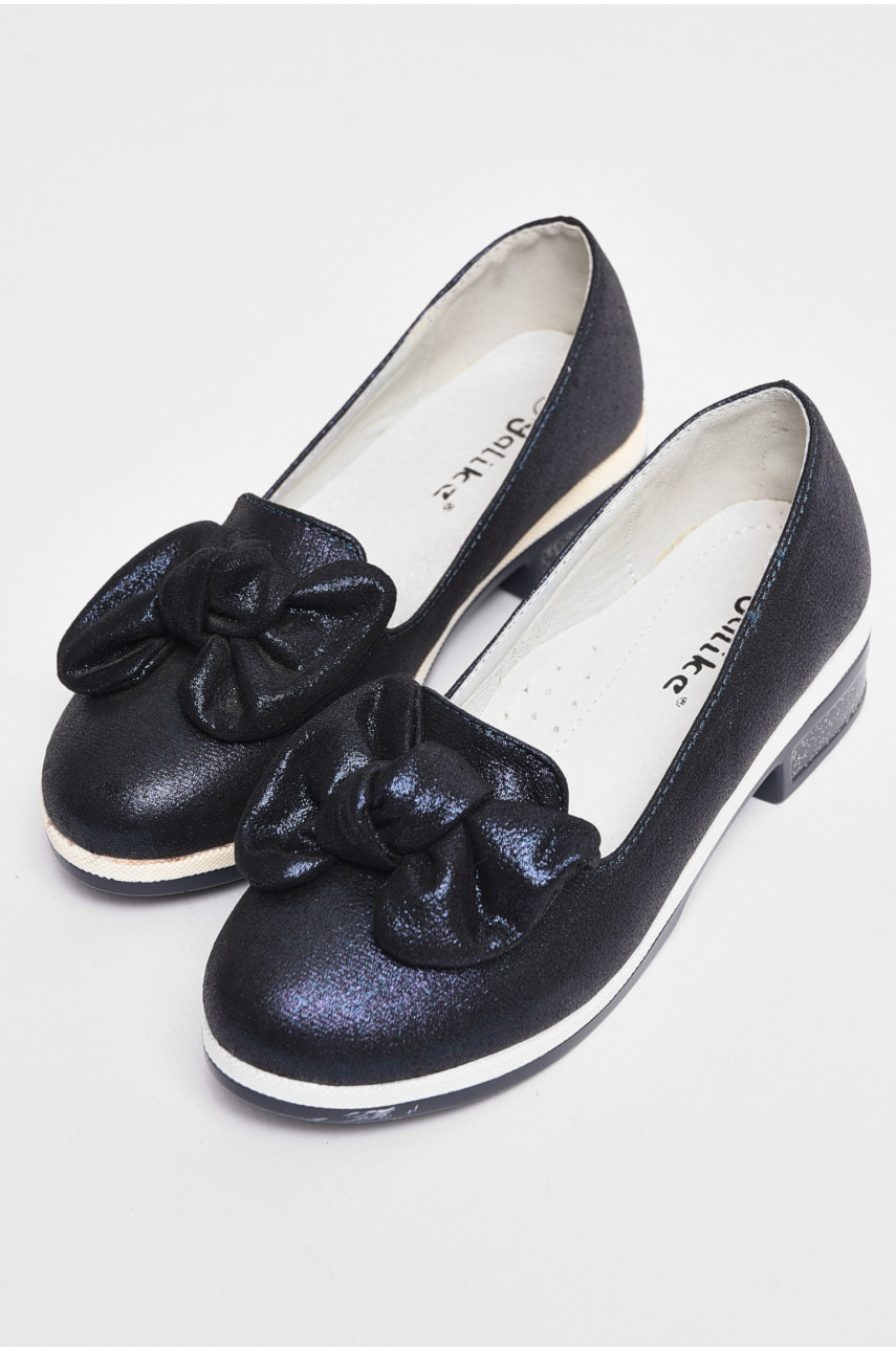Туфлі дитячі для дівчинки темно-синього кольору Уцінка 177761