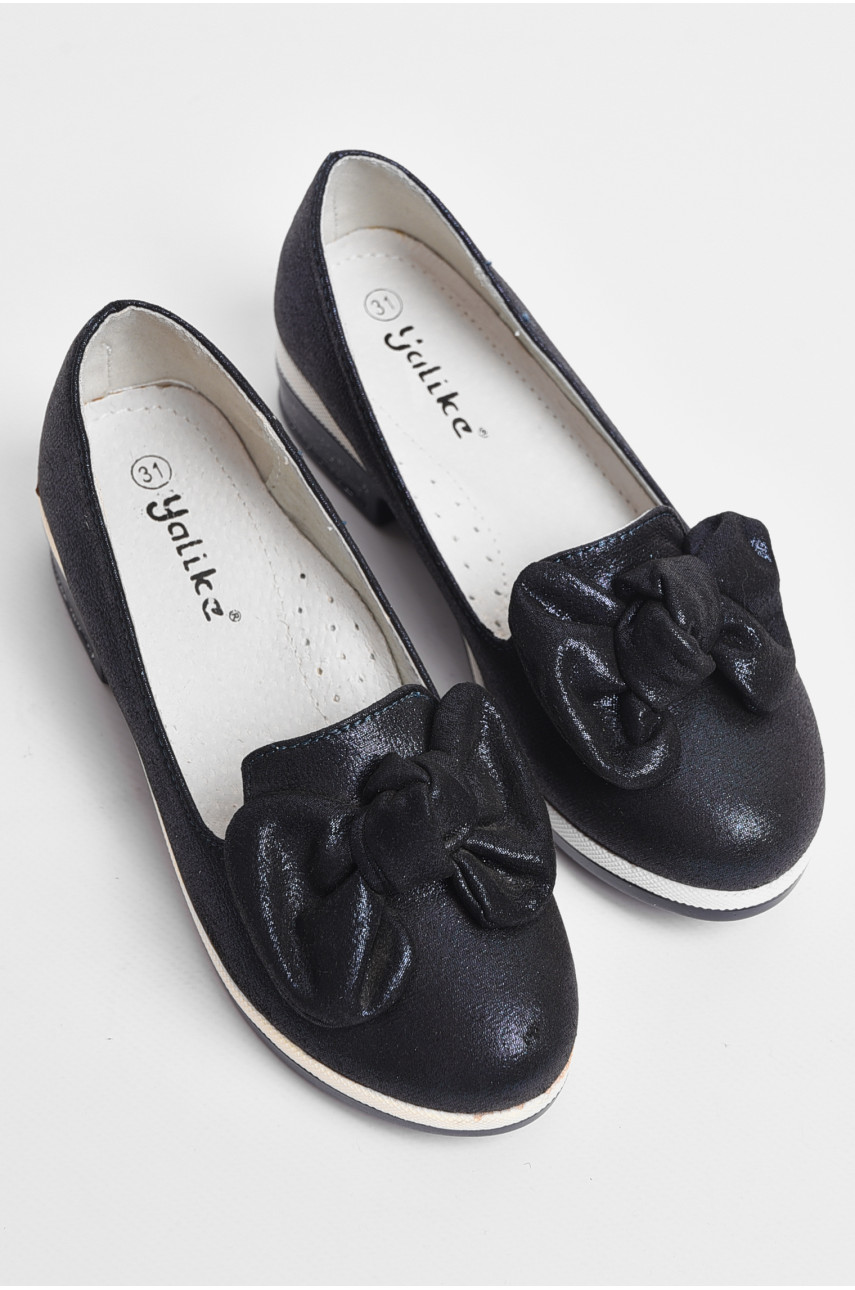 Туфлі дитячі для дівчинки темно-синього кольору Уцінка 177761