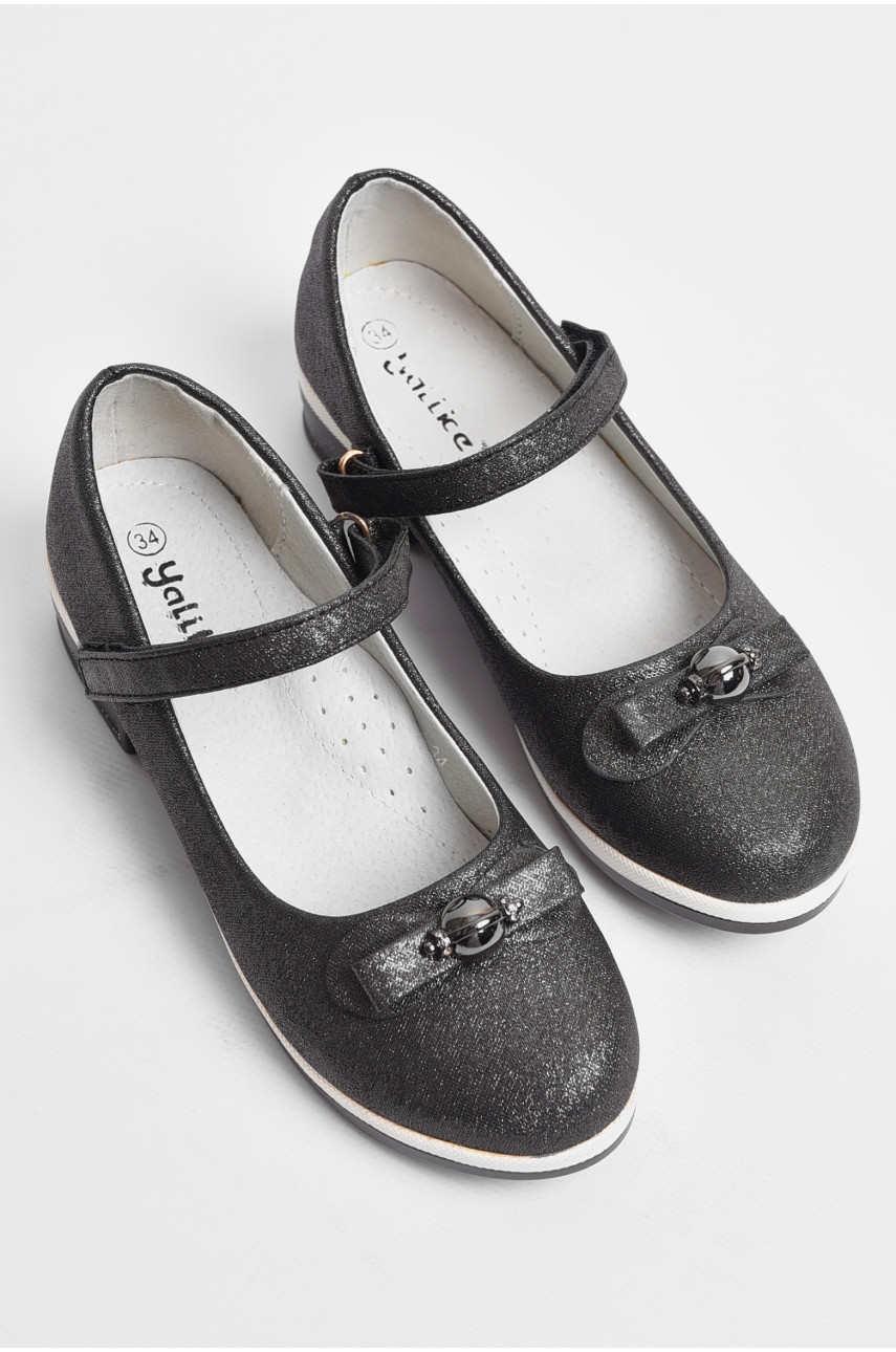 Туфлі дитячі для дівчинки сірого кольору Уцінка 177767