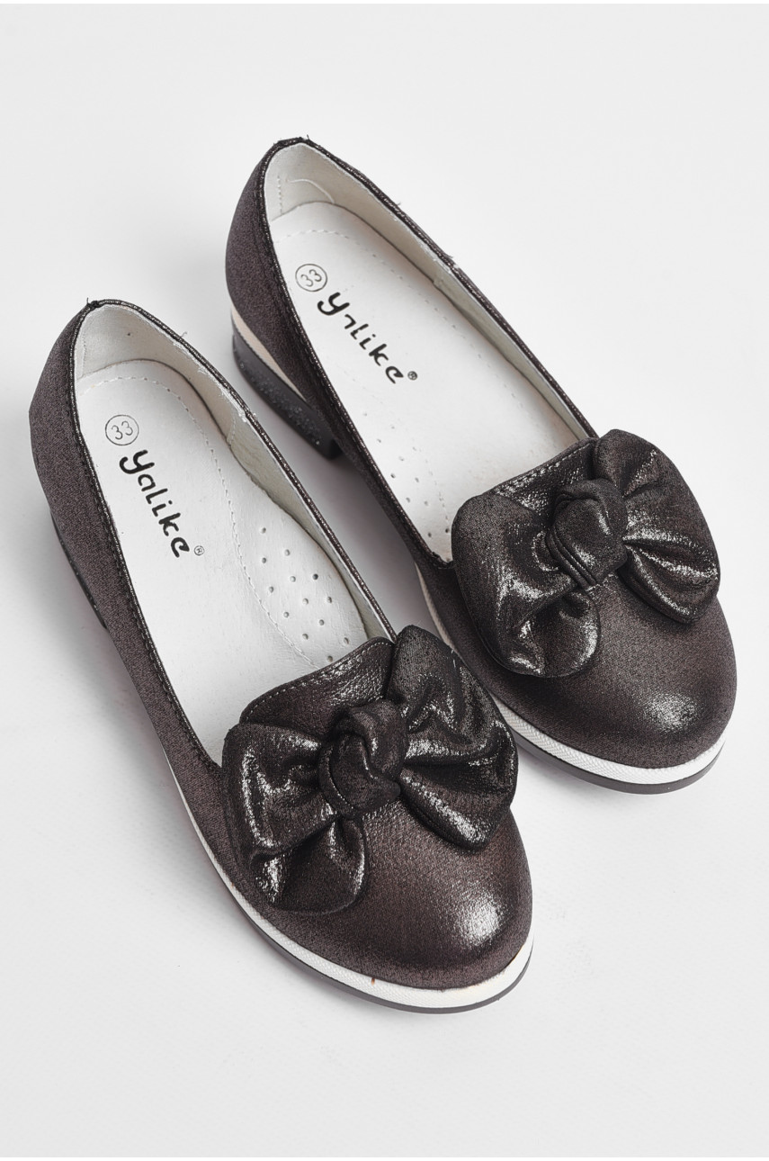 Туфлі дитячі для дівчинки коричневого кольору Уцінка 177768
