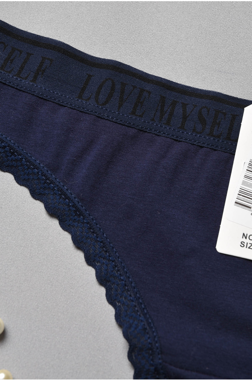 Стринги женские гипюровыми вставками темно-синего цвета 6255 177876 Стринги женские гипюровыми вставками темно-синего цвета 6255 177876