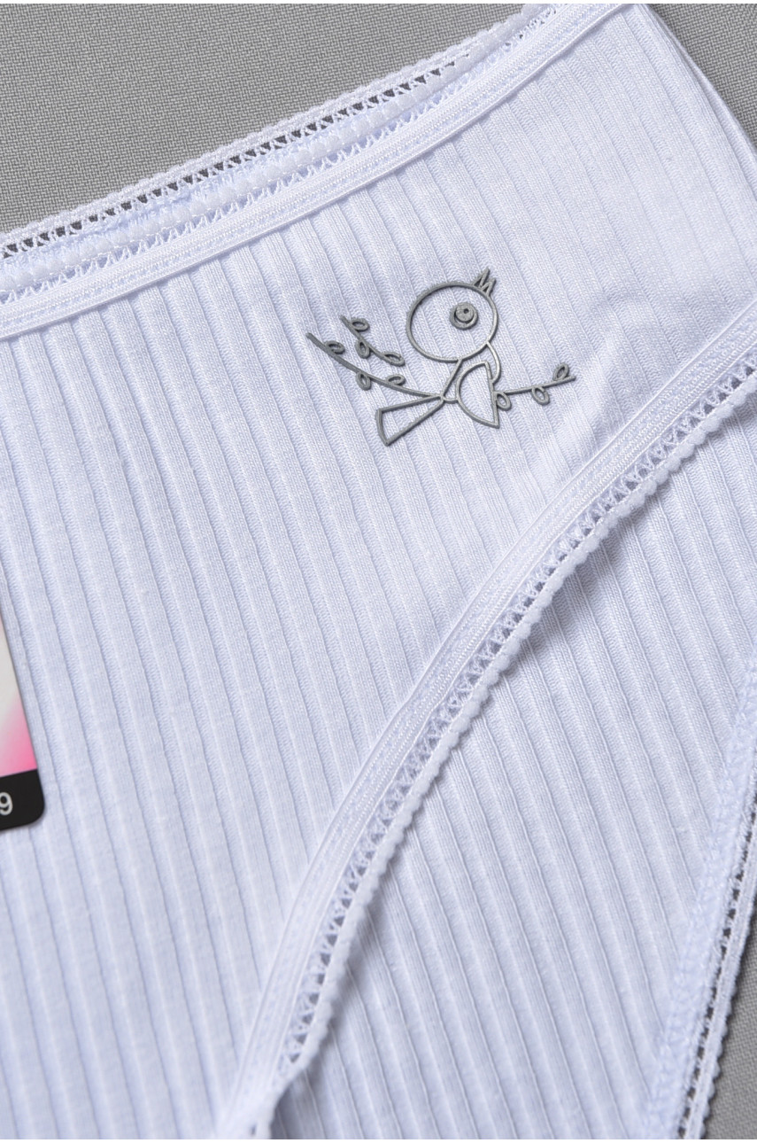 Труси жіночі у рубчик бiлого кольору 8969 177950