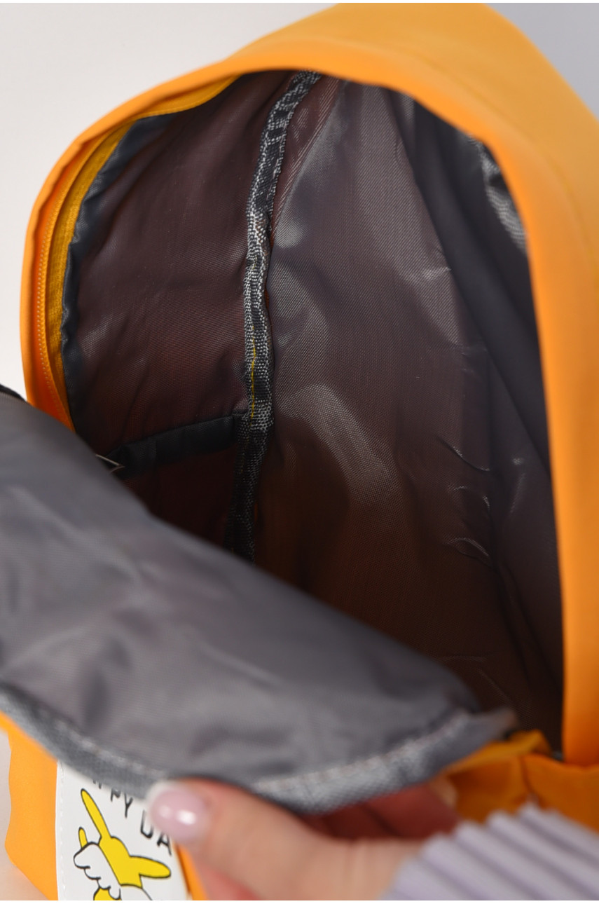 Рюкзак детский для девочки желтого цвета 177981