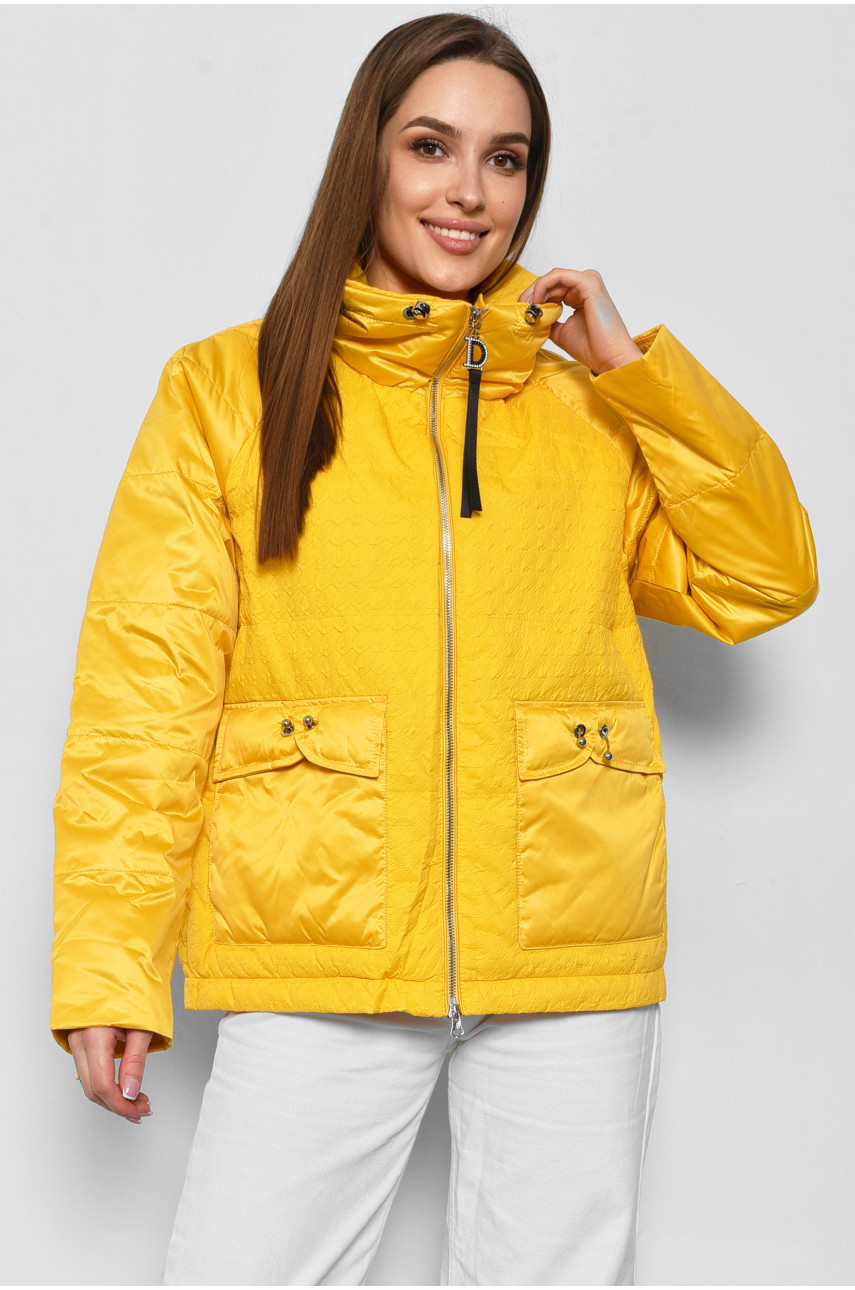Куртка жіноча демісезонна жовтого кольору 918-а01 178115