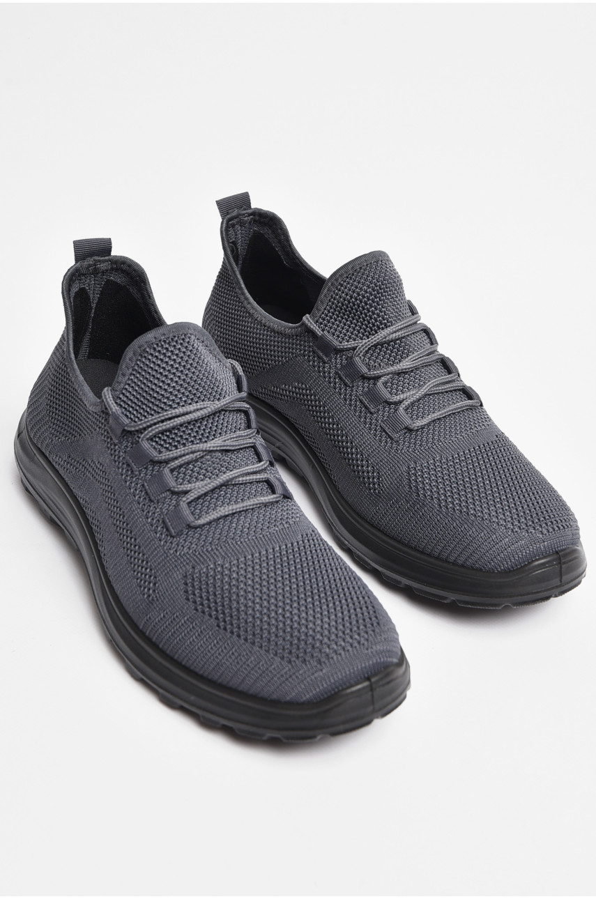 Кросівки чоловічі темно-сірого кольору на шнурівці 21230-5 178154