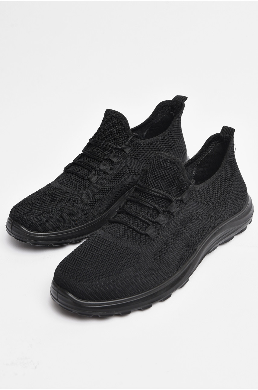 Кросівки чоловічі чорного кольору на шнурівці 21230-2 178159