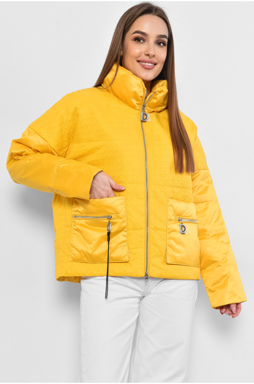 Куртка женская демисезонная желтого цвета 931-а37 178246