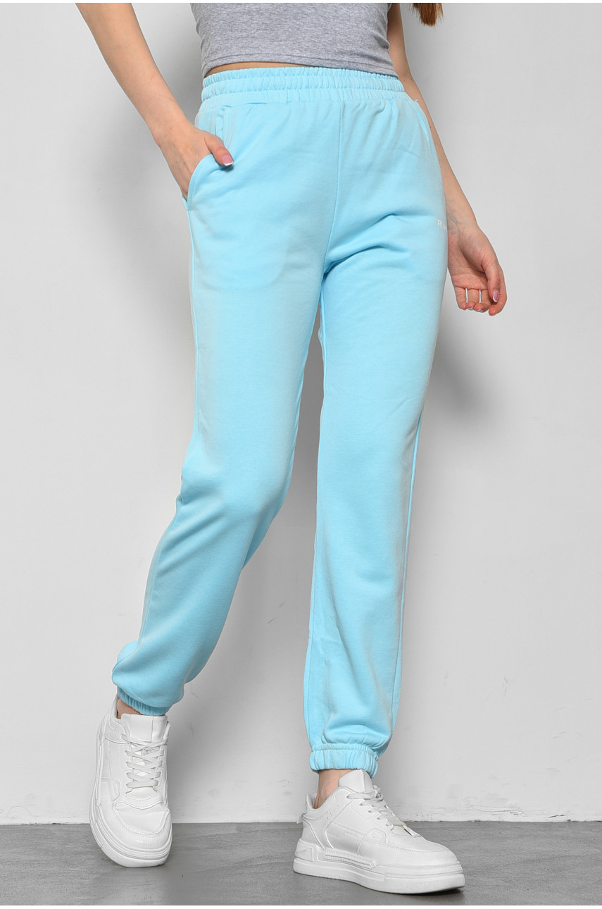 Спортивные штаны женские голубого цвета 835 178356