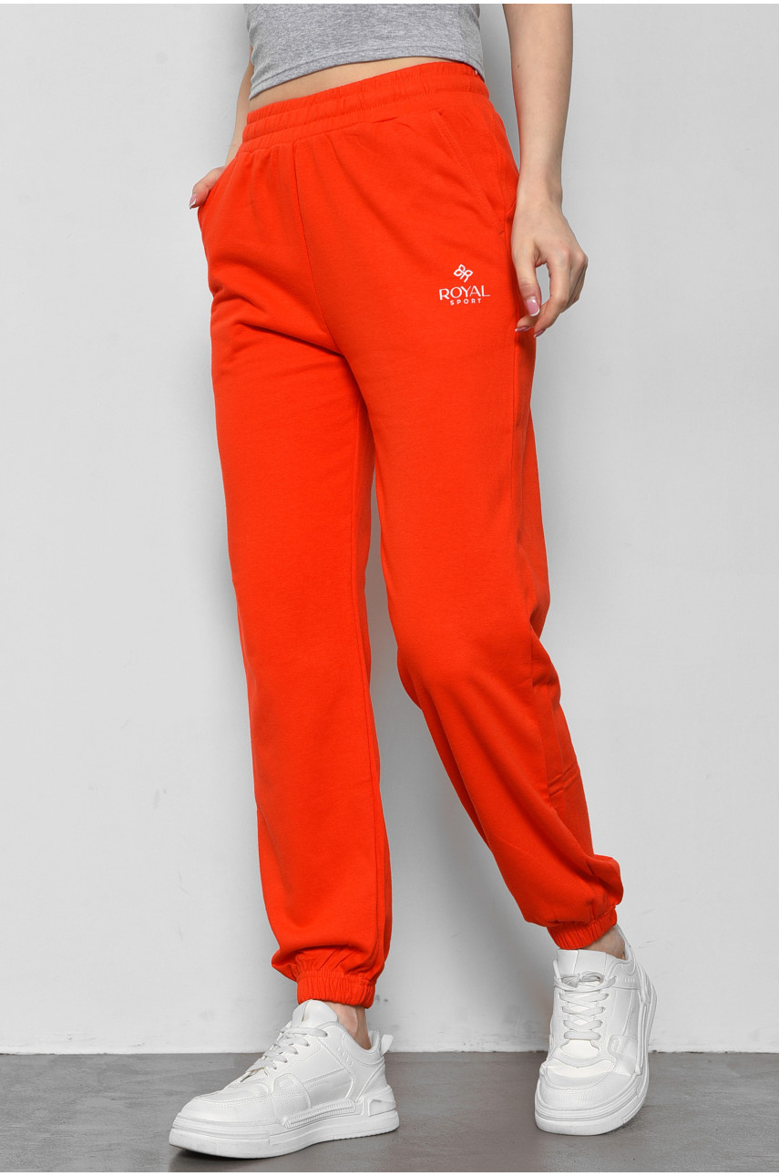 Спортивные штаны женские оранжевого цвета 838 178358